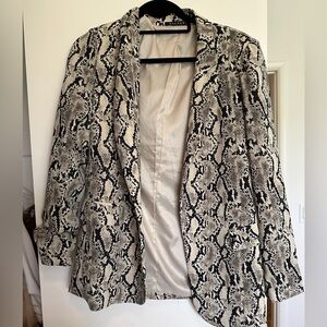 DECKER - Snake Skin Blazer Jacket - Size S